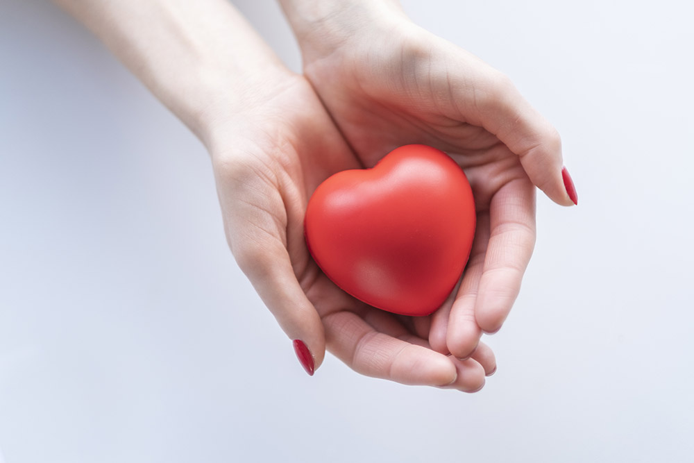 Foundation photo with hands and heart